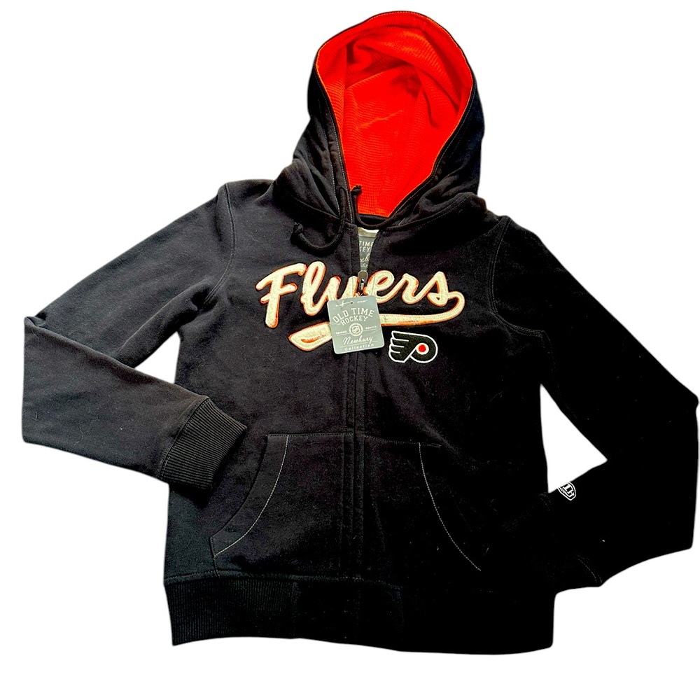 NWTS Philadelphia Flyers Nhl Old Time Hockey Hoodie Sweatshirt, Sz M, authentic - Picture 5 of 10